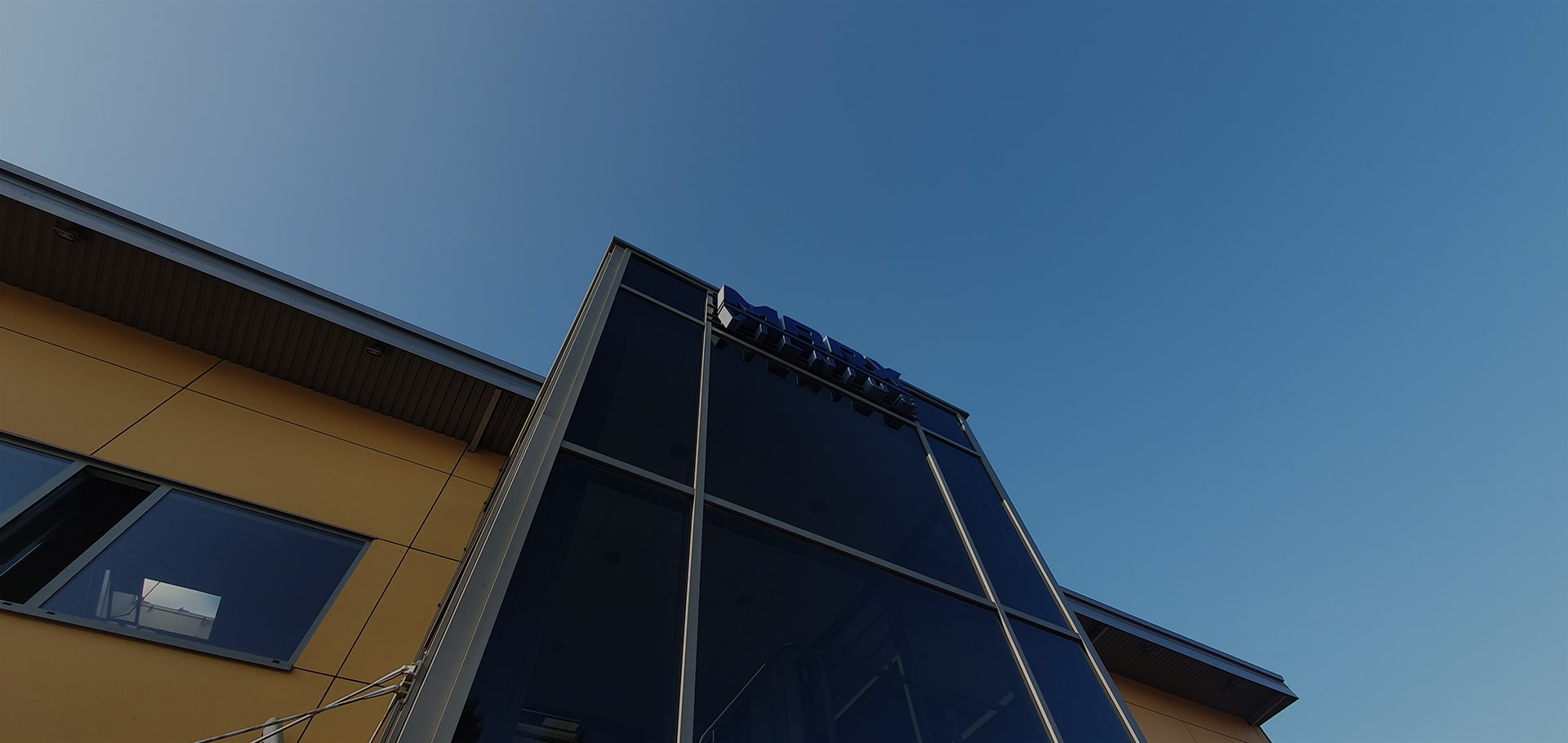 Modern aluminium facade on a commercial building
